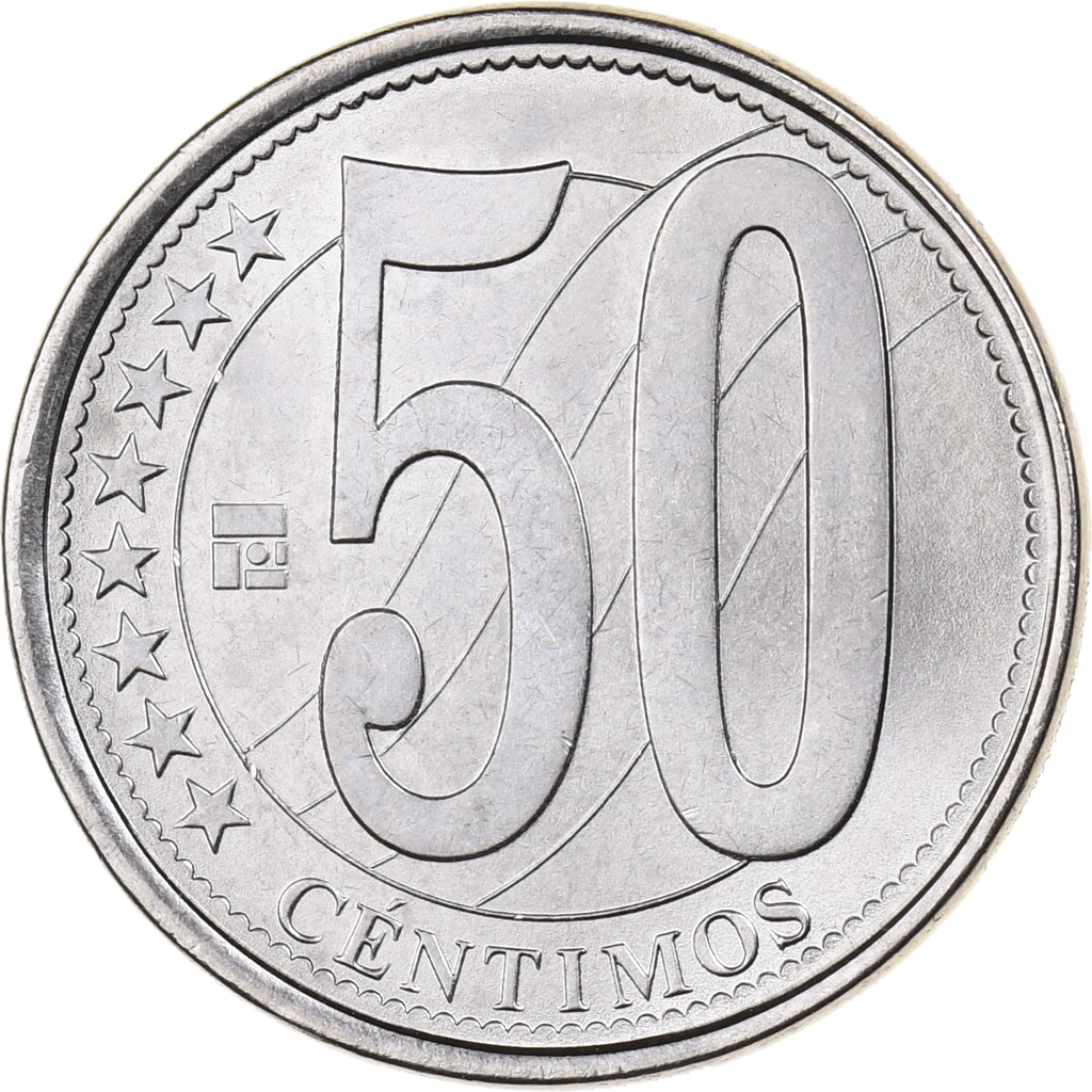 Venezuela, 50 Centimos, 2007, Maracay, Nickel plated steel, FDC, KM:92