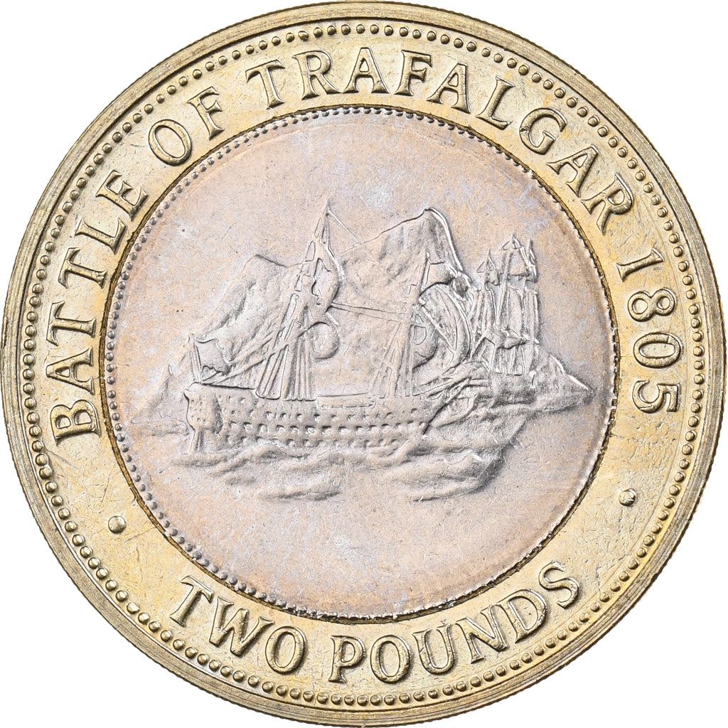 Gibraltar, Elizabeth II, 2 Pounds, 2008, Bi-Metallic, MS(63), KM:1092
