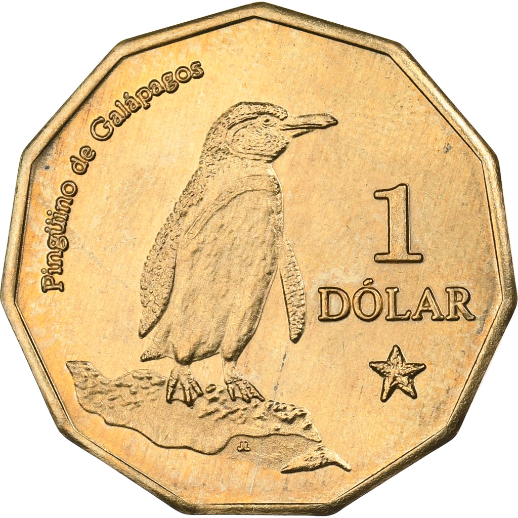 GALAPAGOS ISLANDS, Dolar, 2008, Brass, MS(63), KM:6