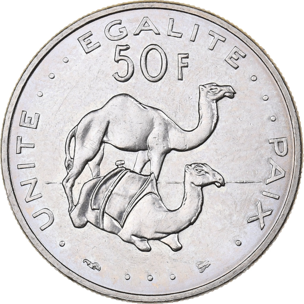 Djibouti, 50 Francs, 1999, Paris, Copper-nickel, MS(65-70), KM:25