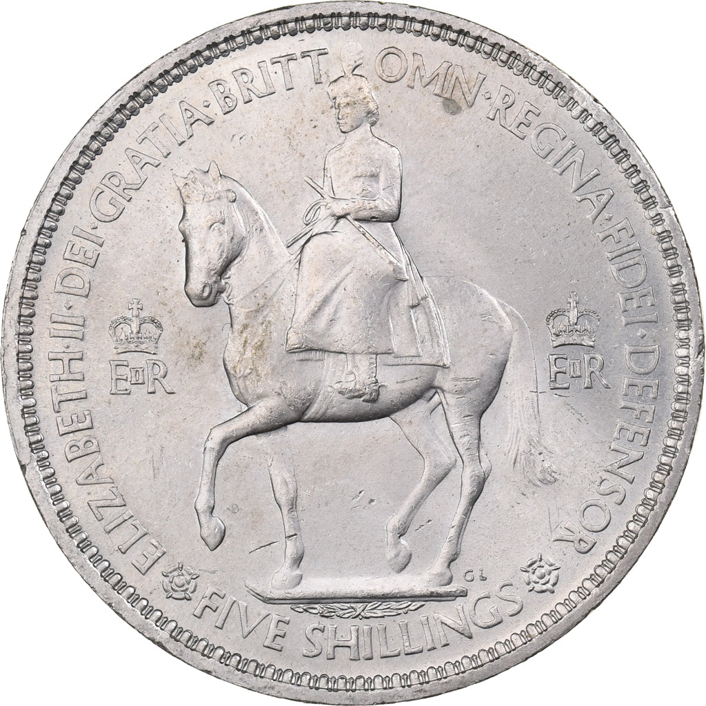 Groot Bretagne, Elizabeth II, Crown, 1953, Cupro-nikkel, FDC, KM:894