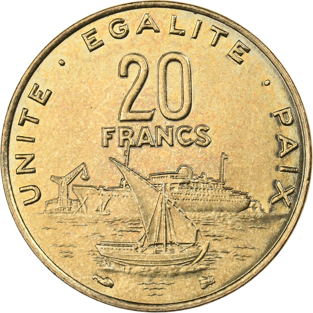 Djibouti, 20 Francs, 1999, Paris, Aluminum-Bronze, MS(65-70), KM:24