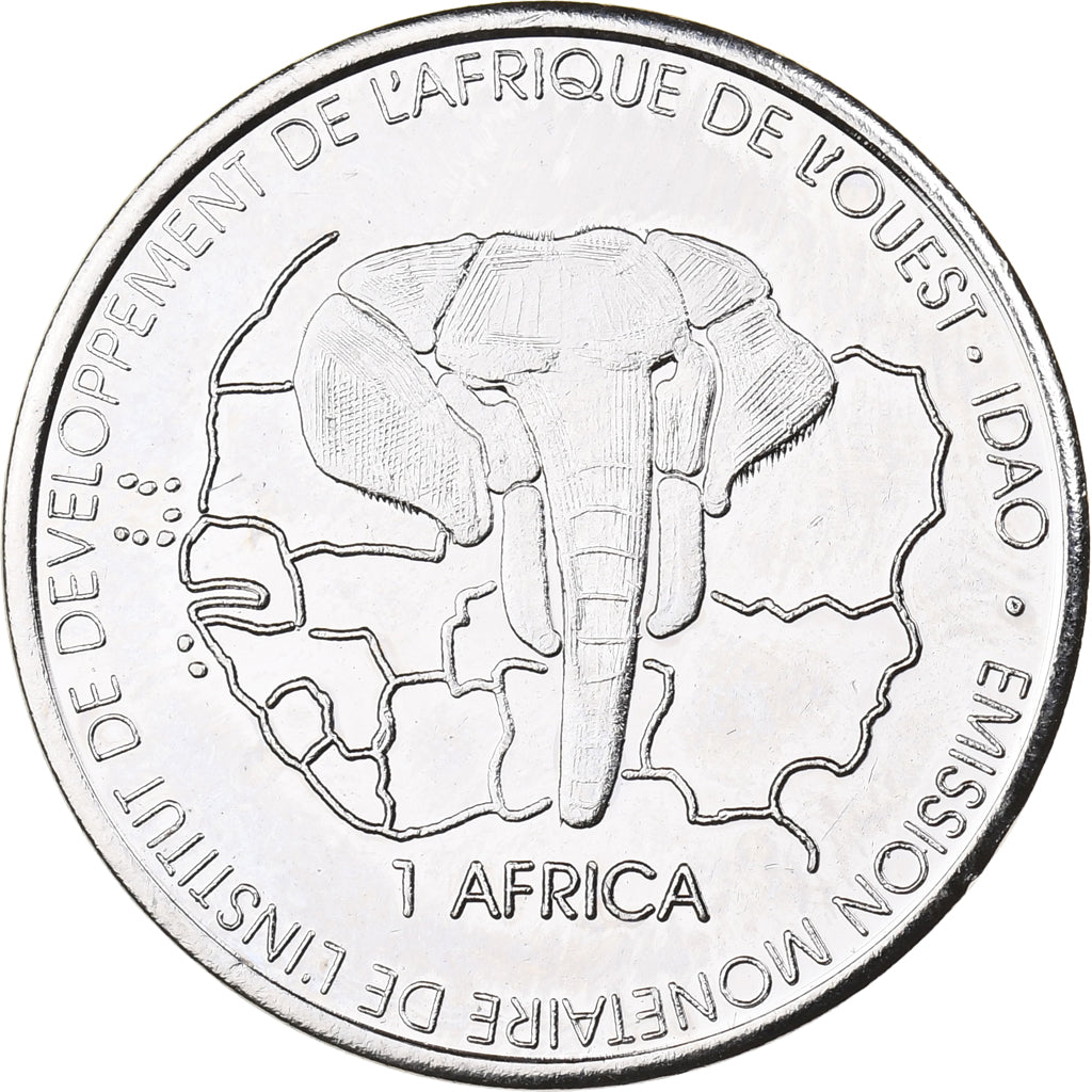 Mali, 1500 CFA Francs-1 Africa, 2003, Paris, Acciaio placcato nichel, SPL, KM:17