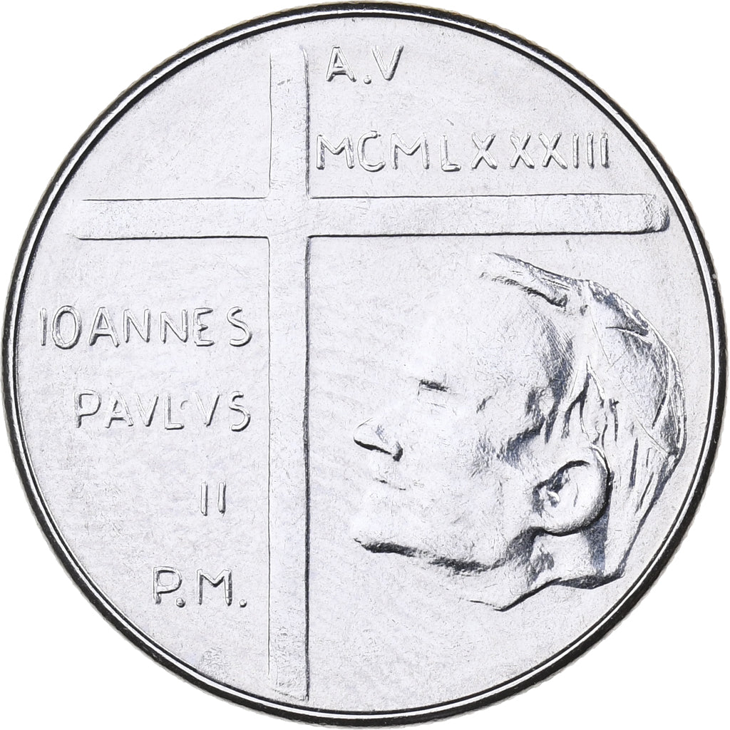 Vatikanstadt, John Paul II, 50 Lire, 1983, Rome, Stainless Steel, UNZ, KM:172