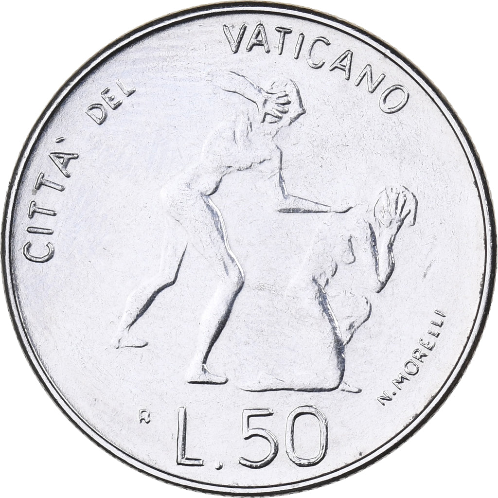 Vatikanstadt, John Paul II, 50 Lire, 1983, Rome, Stainless Steel, UNZ, KM:172