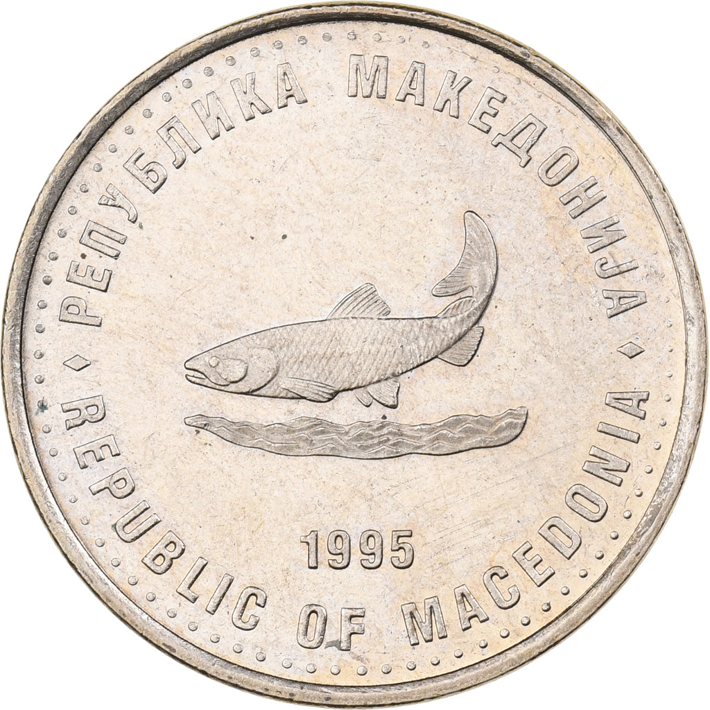 Macedonia, 2 Denari, 1995, Ottone, SPL-, KM:6