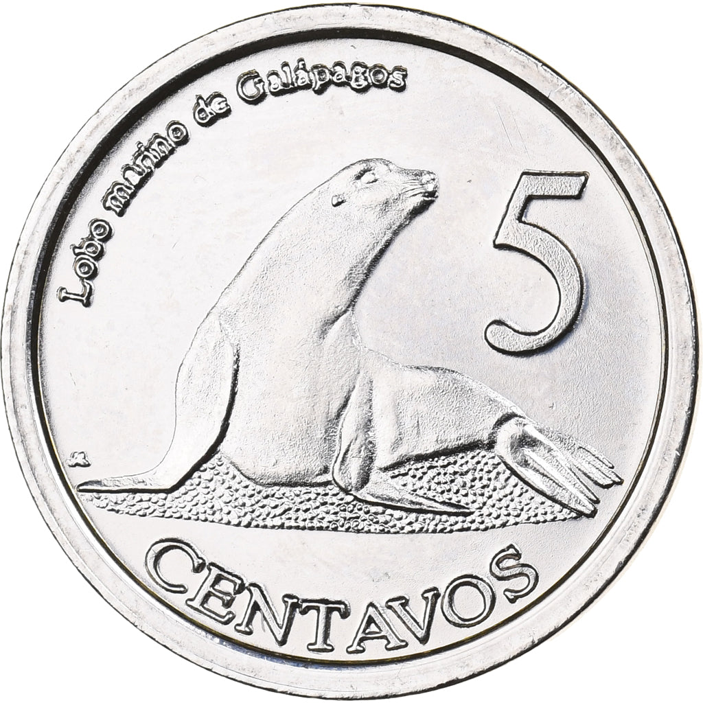 GALAPAGOS ISLANDS, 5 Centavos, 2008, Copper-nickel, MS(63), KM:2