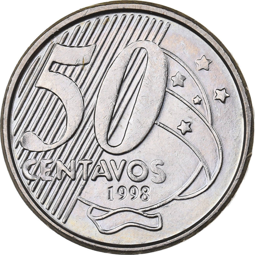 Brasilien, 50 Centavos, 1998, Kupfer-Nickel, STGL, KM:651