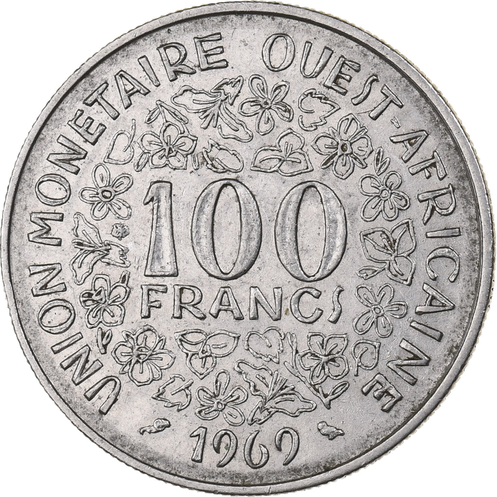 West African States, 100 Francs, 1969, Nickel, SS, KM:4