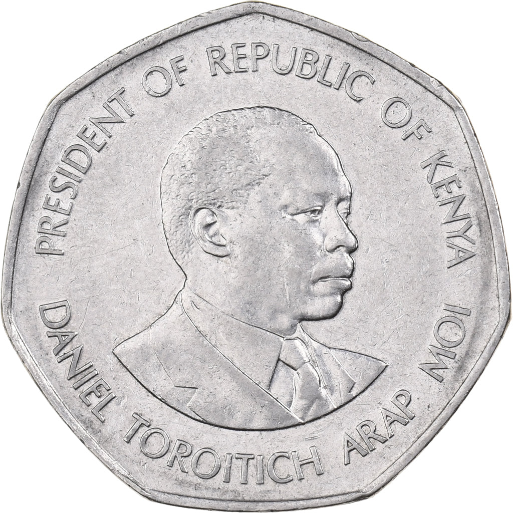 Kenya, 5 Shillings, 1994, British Royal Mint, Nickel plated steel, MS(63)