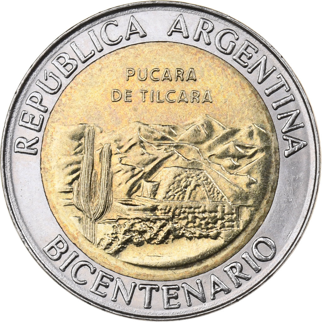 Argentina, Peso, 2010, Bi-metallico, SPL, KM:159