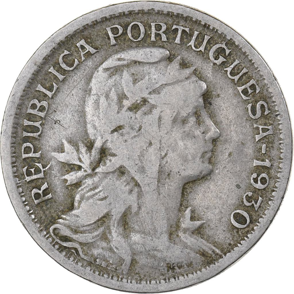 Portogallo, 50 Centavos, 1930, Rame-nichel, MB+, KM:577
