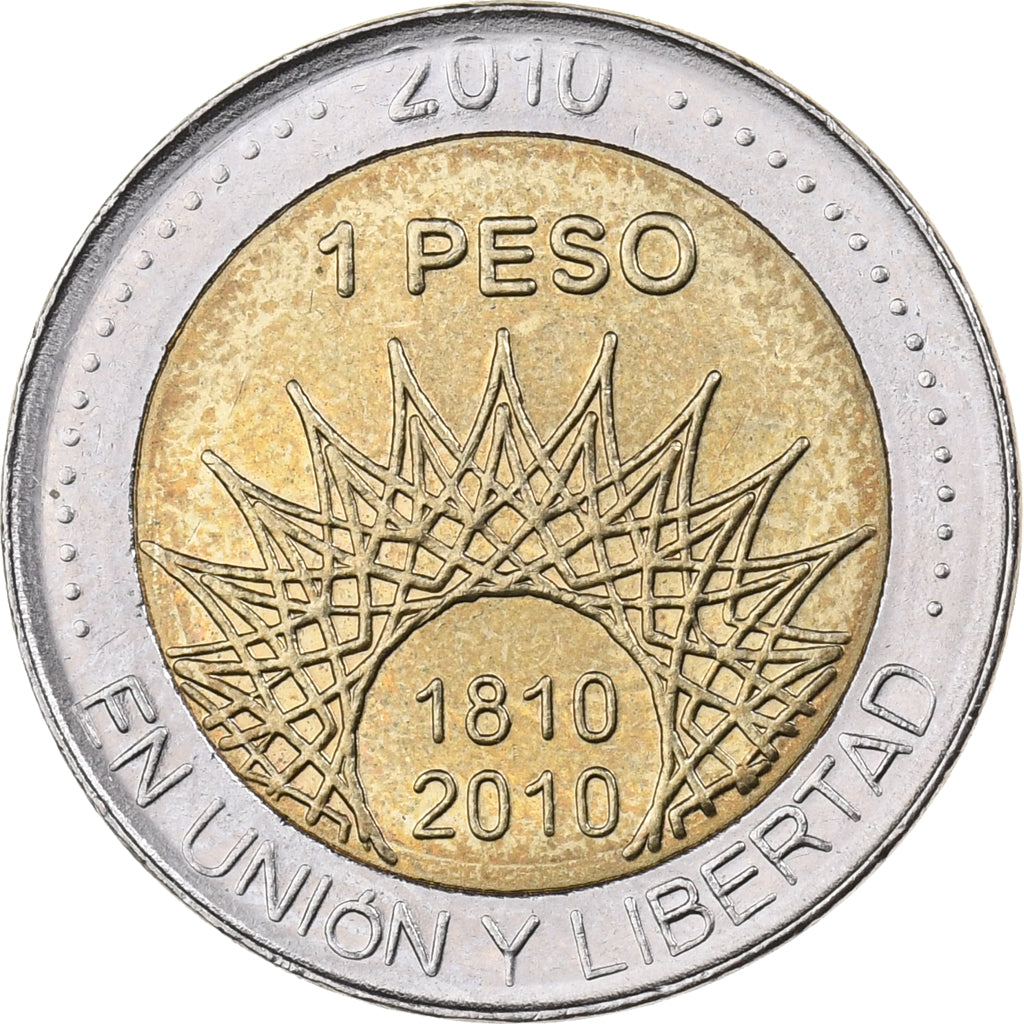 Argentinië, Peso, 2010, Bi-Metallic, UNC-, KM:160