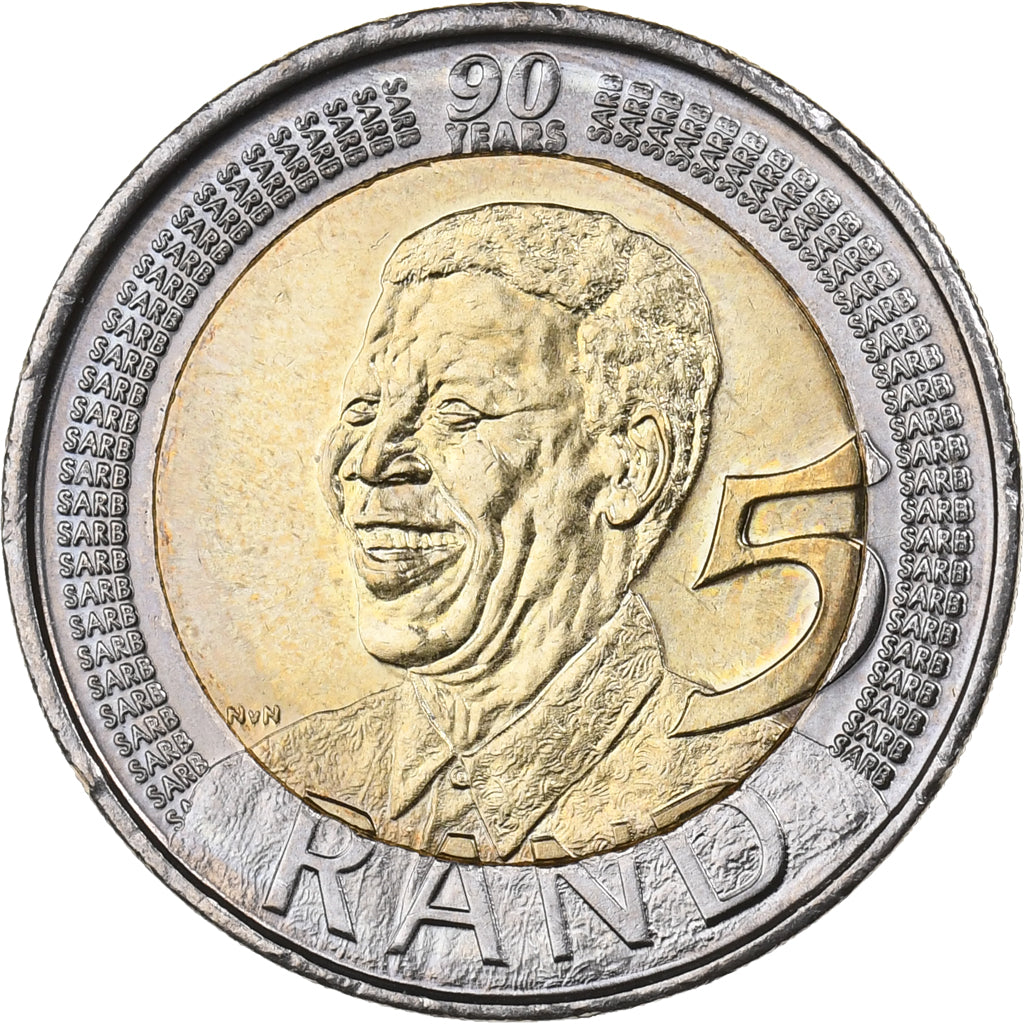 Sudafrica, 5 Rand, 2008, Pretoria, Bi-metallico, SPL, KM:439