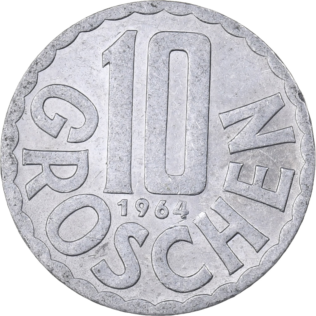 Austria, 10 Groschen, 1964, Vienna, Alluminio, SPL-, KM:2878
