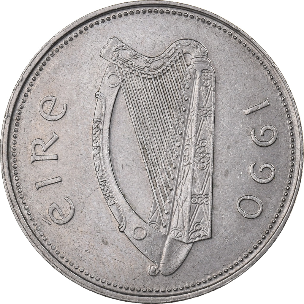 REPUBLIEK IERLAND, Punt, Pound, 1990, Cupro-nikkel, ZF, KM:27