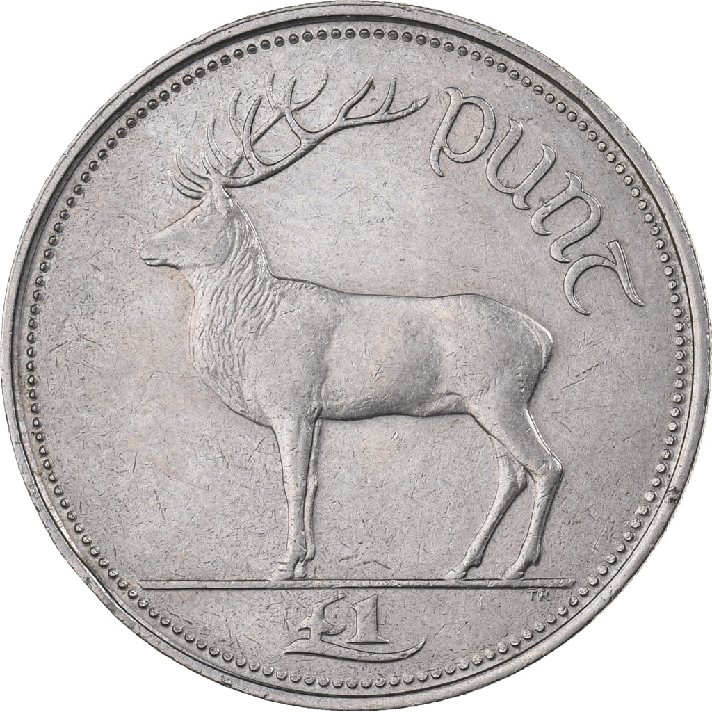 REPUBLIEK IERLAND, Punt, Pound, 1990, Cupro-nikkel, ZF, KM:27