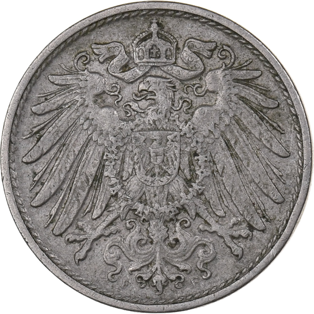ALEMANHA - IMPÉRIO, Wilhelm II, 10 Pfennig, 1912, Frankfurt, Cobre-níquel