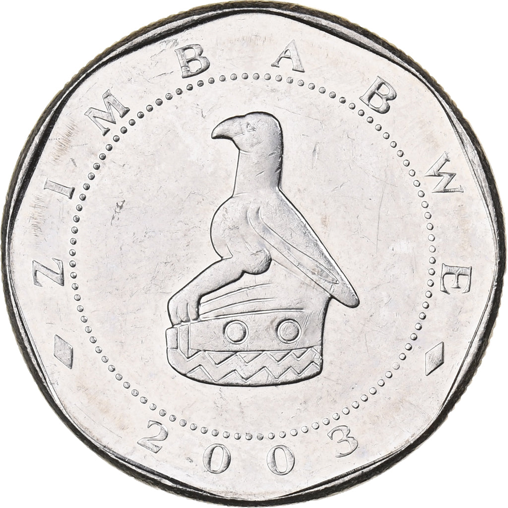 Zimbabue, 25 Dollars, 2003, Harare, Níquel chapado en acero, SC, KM:15