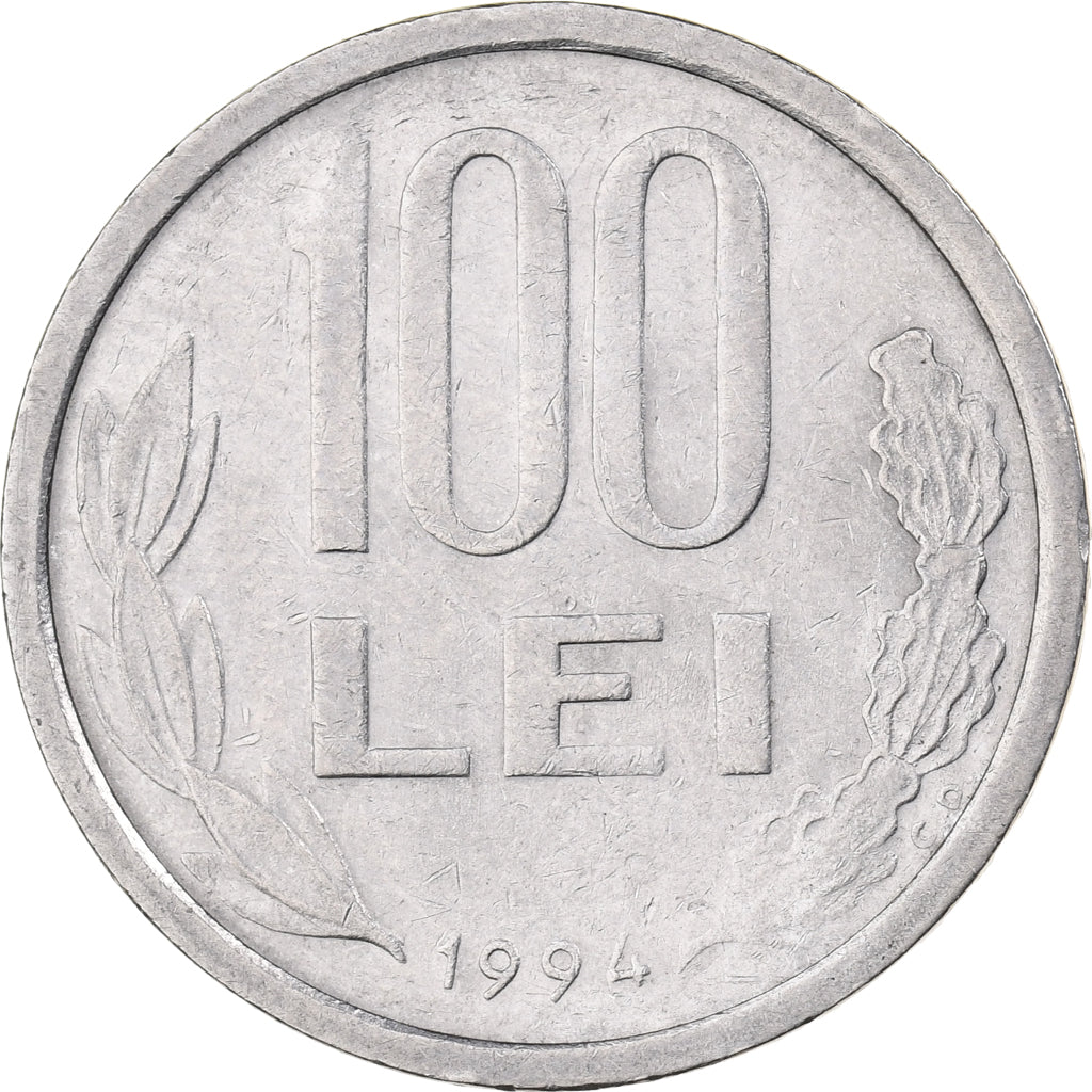 Rumanía, 100 Lei, 1994, Níquel chapado en acero, EBC, KM:111