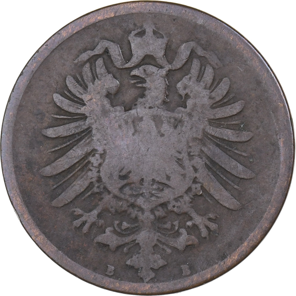GERMANY - EMPIRE, Wilhelm I, 2 Pfennig, 1875, Hannover, Kupfer, S+, KM:2