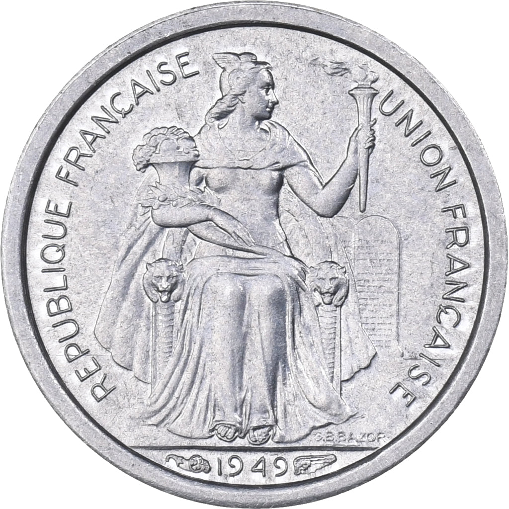 Nuova Caledonia, 50 Centimes, 1949, Paris, Alluminio, FDC, KM:1