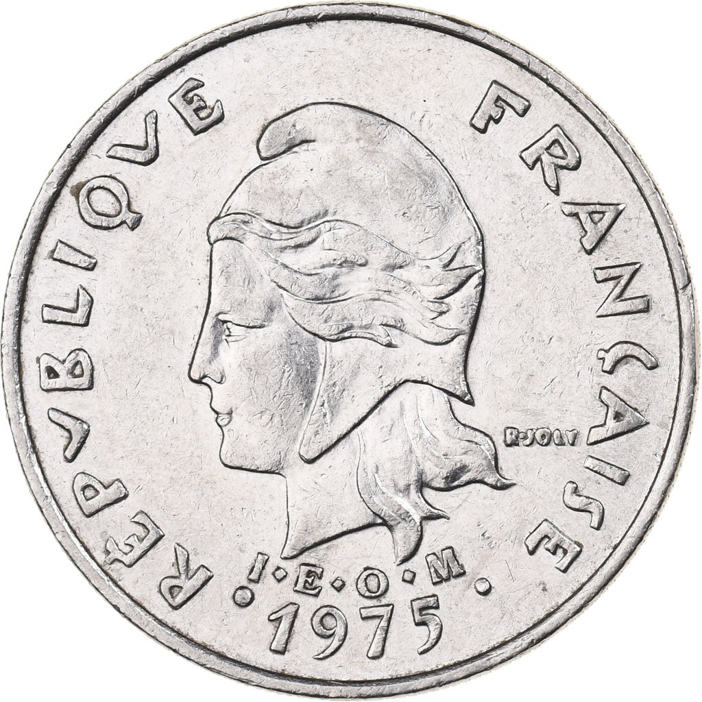 Polinezja Francuska, 20 Francs, 1975, Paris, Nikiel, EF(40-45), KM:9