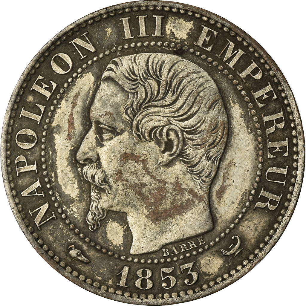 Munten, Frankrijk, Napoleon III, 5 Centimes, 1853, Lille, PR, Bronze, KM:M23