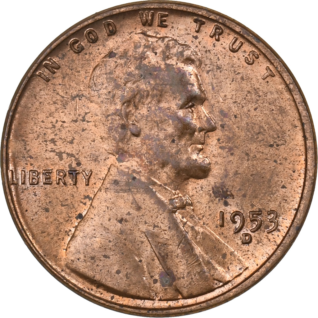 United States, Cent, Lincoln Cent, 1953, U.S. Mint, Brass, MS(65-70), KM:A132