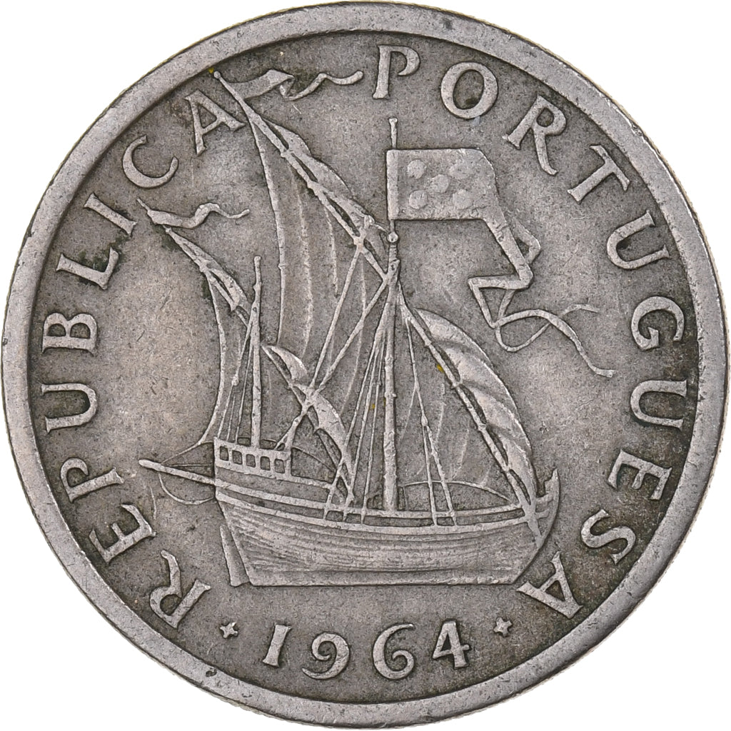 Portogallo, 5 Escudos, 1964, Rame-nichel, BB, KM:591