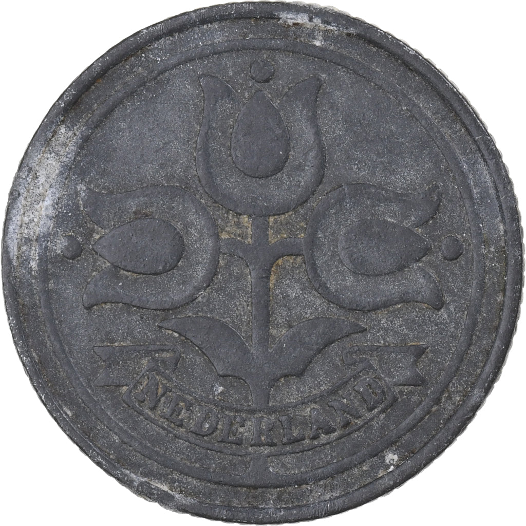 Holandia, Wilhelmina I, 10 Cents, 1941, Cynk, VF(30-35), KM:173
