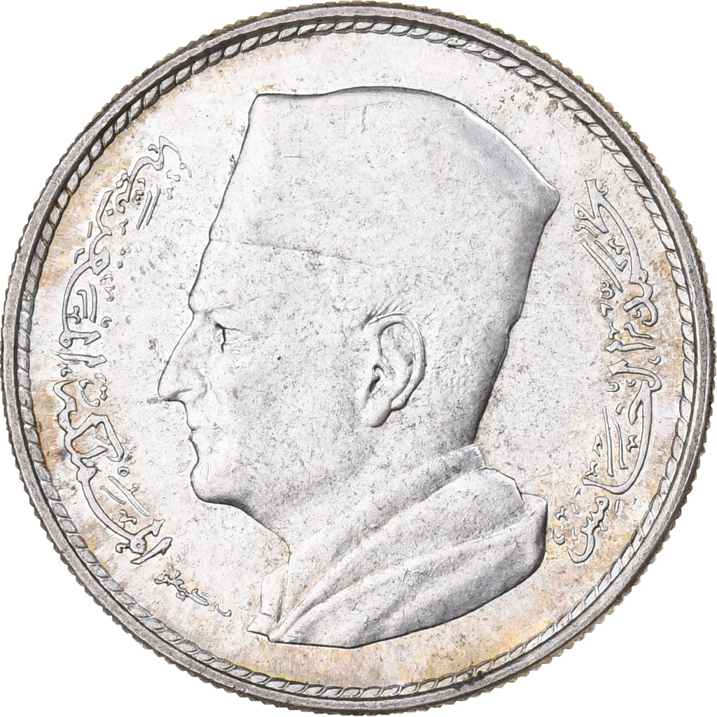 Marokko, Mohammed V, Dirham, 1960, Paris, Silber, VZ, KM:55