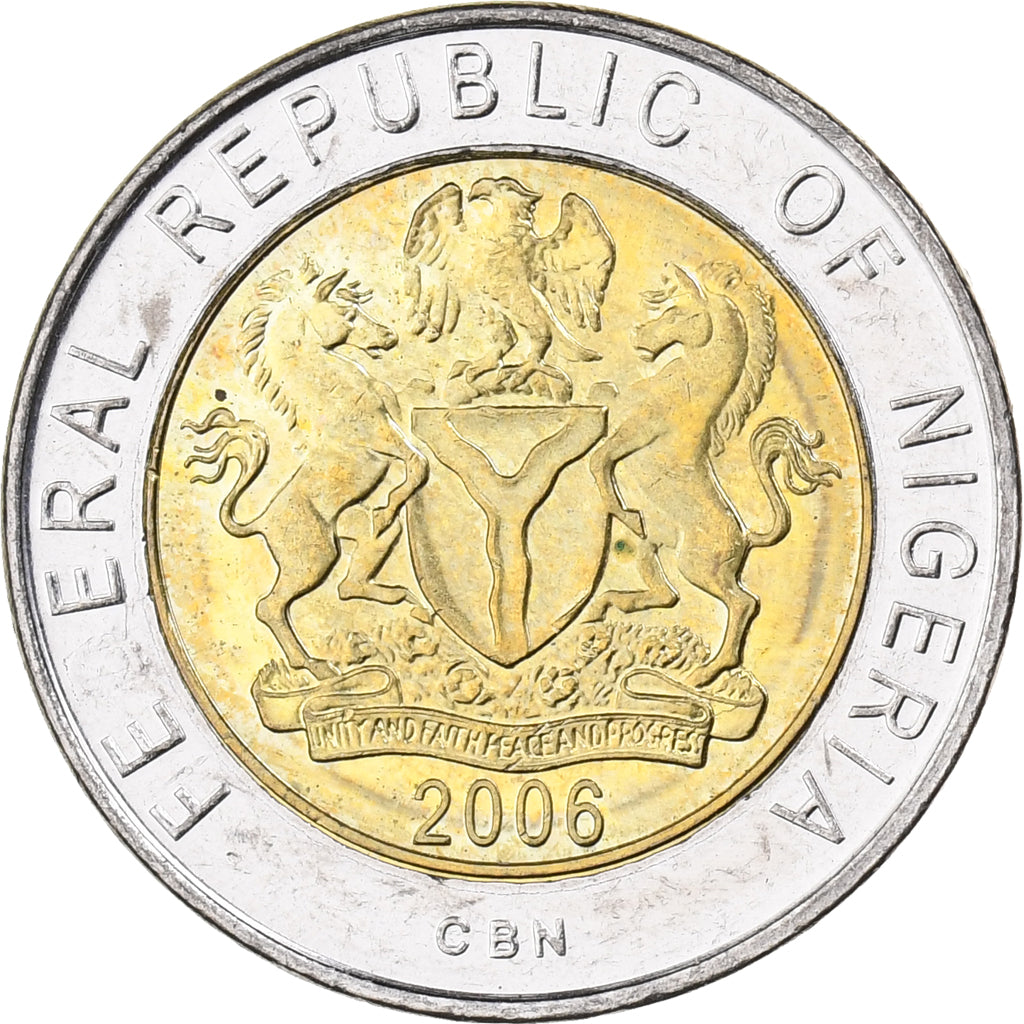 Nigeria, Naira, 2006, Bi-metallico, FDC, KM:18