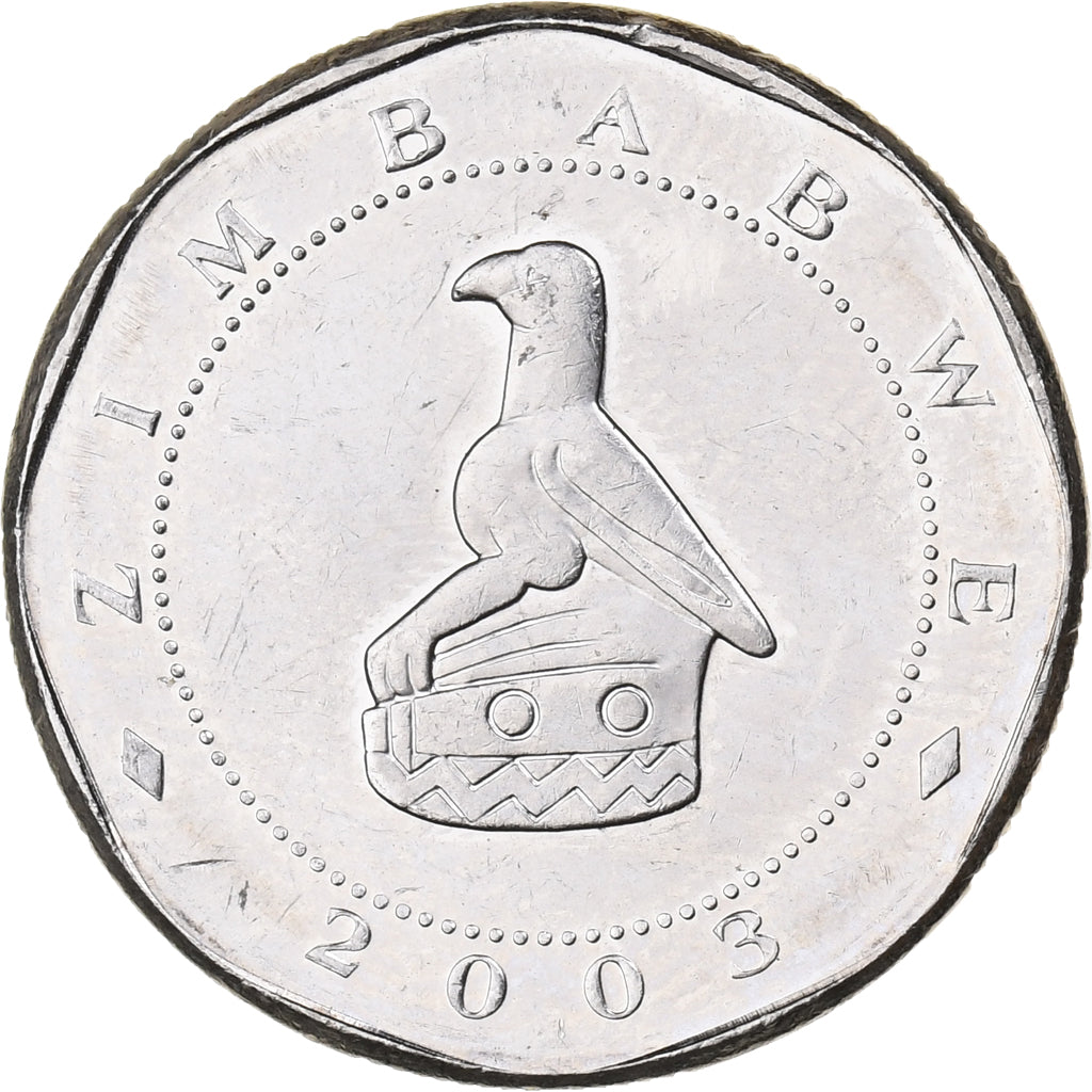 Zimbabwe, 25 Dollars, 2003, Harare, Nickel platerowany stalą, MS(63), KM:15