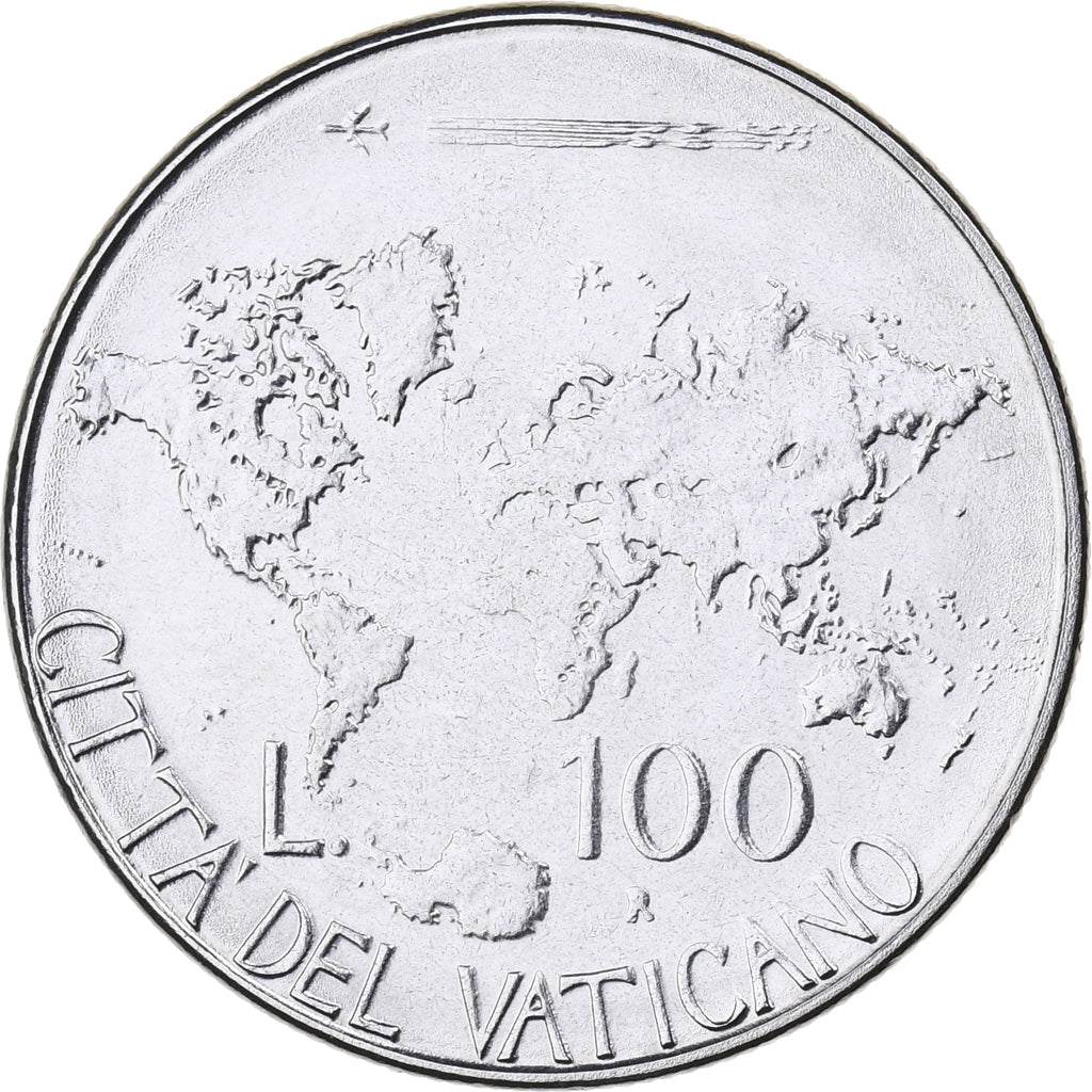 CITTÀ DEL VATICANO, John Paul II, 100 Lire, 1985/VII, Acciaio inossidabile