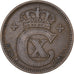 Dinamarca, Christian X, 2 Öre, 1923, Copenhagen, Bronce, MBC, KM:813.2