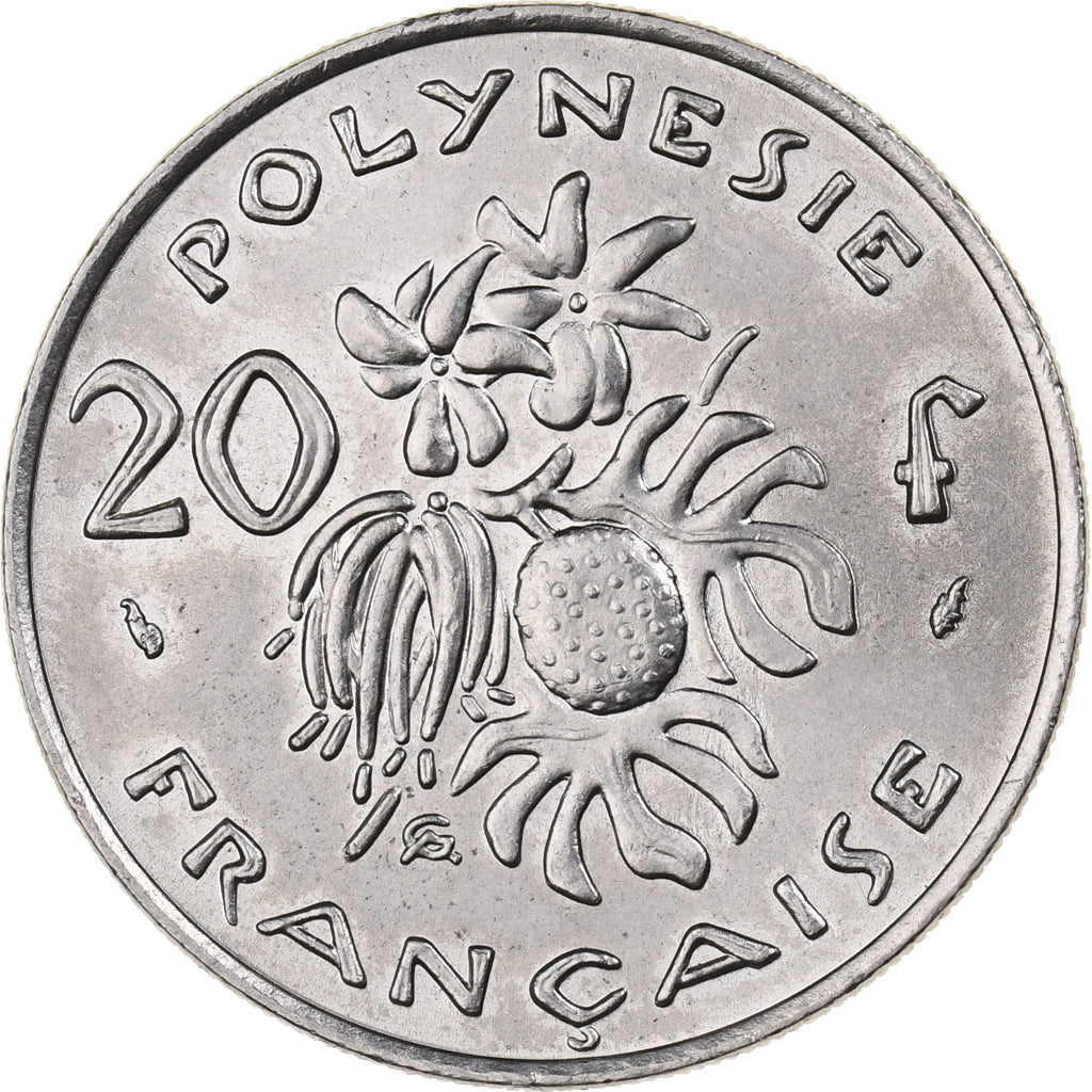 Polynésie française, 20 Francs, 1975, Paris, Nickel, SPL, KM:9