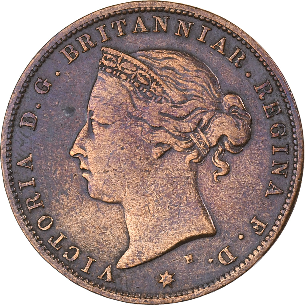 Jersey, Victoria, 1/24 Shilling, 1877, Bronze, VF(30-35), KM:7