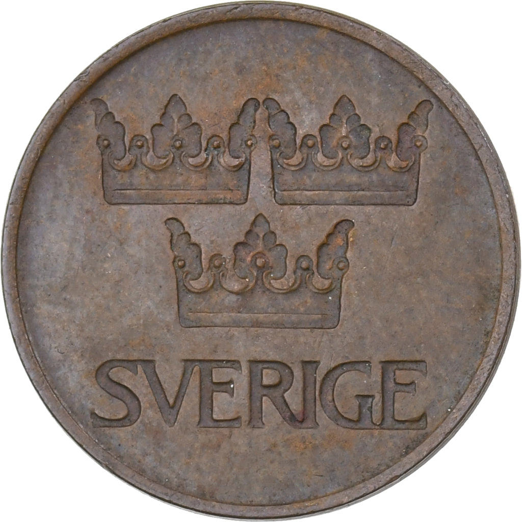 Szwecja, Gustaf VI, 5 Öre, 1973, Brązowy, EF(40-45), KM:845