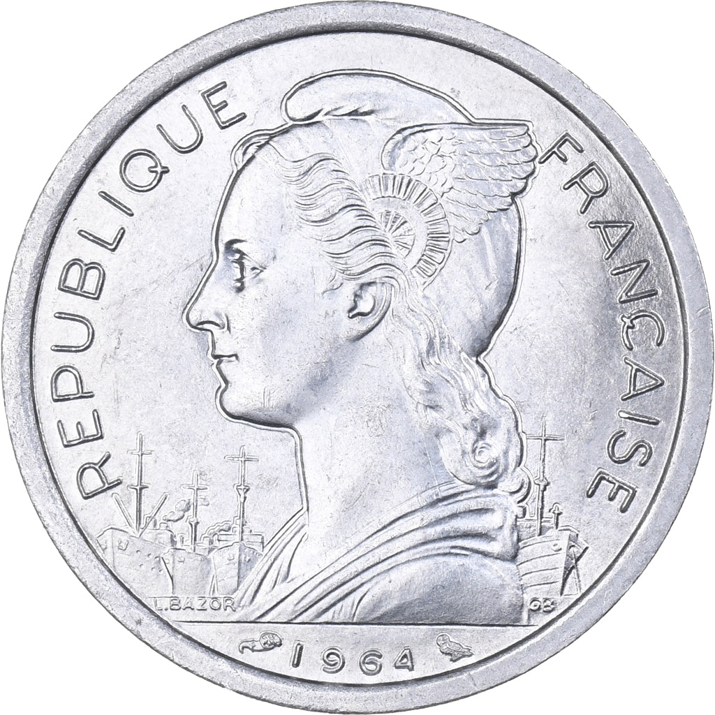 Comore, 2 Francs, 1964, Paris, Alluminio, FDC, KM:5