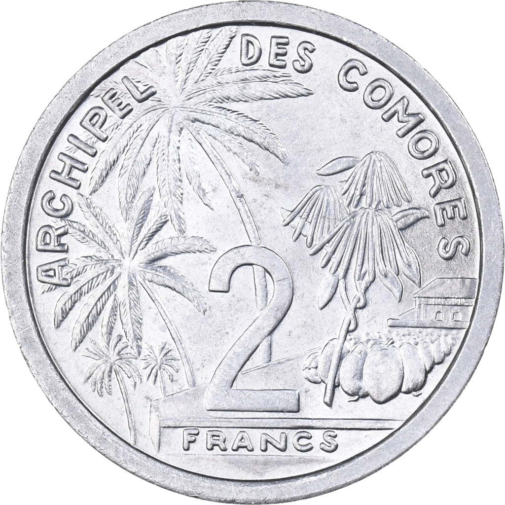 Comore, 2 Francs, 1964, Paris, Alluminio, FDC, KM:5