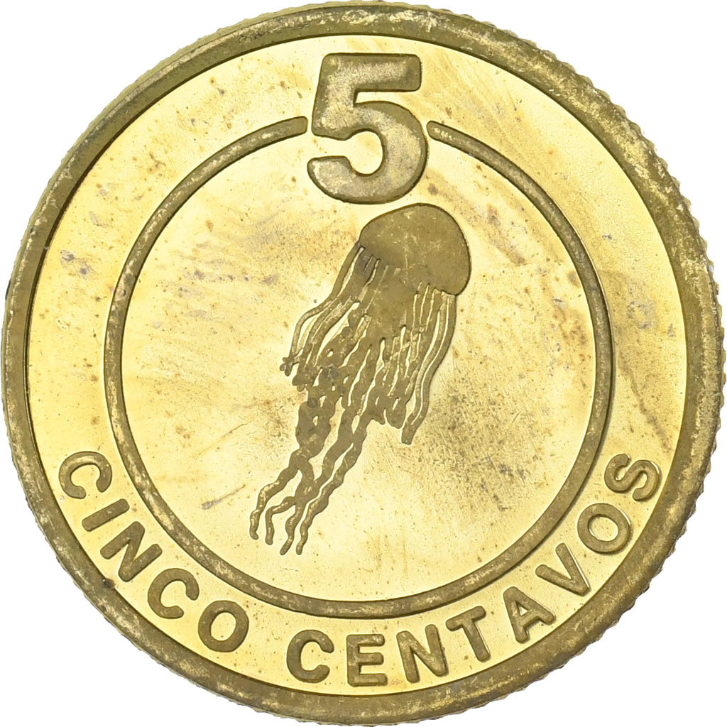 CABINDA, 5 Centavos, 2008, Acciaio placcato ottone, SPL, KM:16