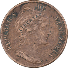 Venezuela, Centavo, 1858, Heaton, Koper, FR, KM:7