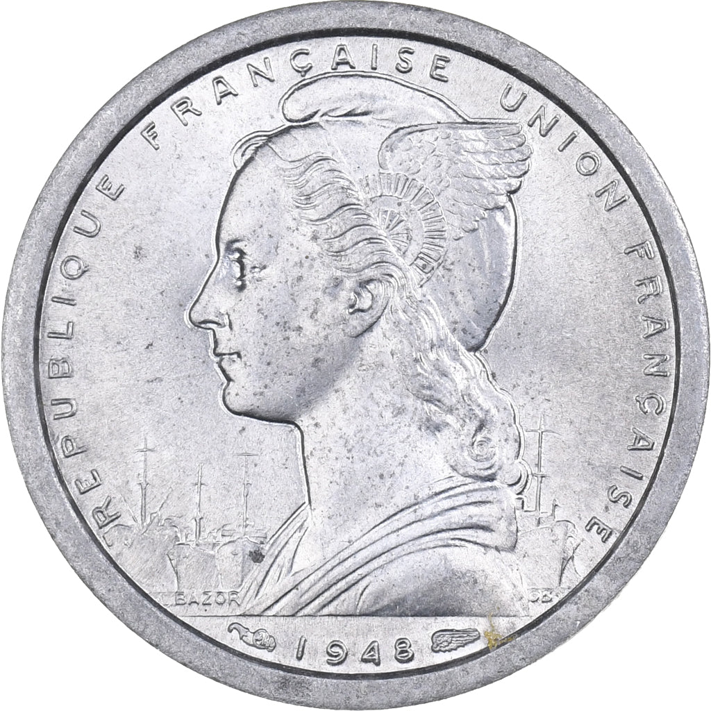 Cameroon, Franc, 1948, Paris, Aluminum, MS(63), KM:8