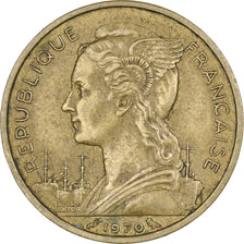 Réunion, 20 Francs, 1970, Aluminum-Nickel-Bronze, EF(40-45), KM:11a
