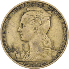 Französisch-Somaliland, 20 Francs, 1952, Paris, Aluminum-Bronze, SS, KM:7