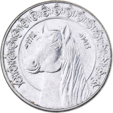 Algeria, 1/2 Dinar, 1992, Algiers, Stainless Steel, AU(50-53), KM:128
