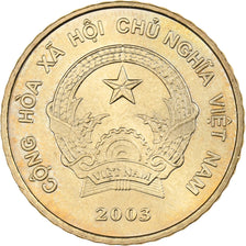 Vietnam, SOCIALIST REPUBLIC, 5000 Dông, 2003, Vantaa, Brass, MS(65-70), KM:73