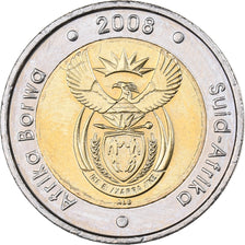 South Africa, 5 Rand, 2008, Pretoria, Bi-Metallic, MS(63), KM:439