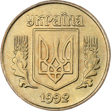 Ukraine, 25 Kopiyok, 1992, Kyiv, Brass, MS(65-70), KM:2.1a